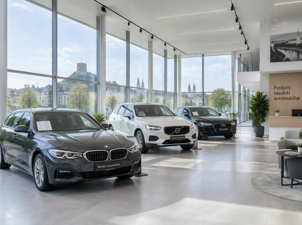 Naudotiautomobiliai.lt salonas Vilniuje